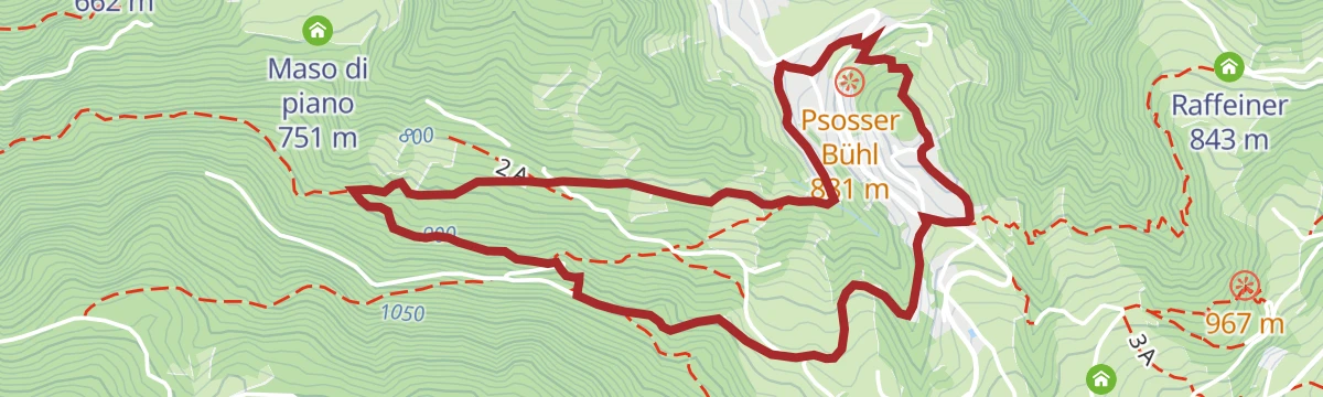 Route map: Cinema di Montagna in Val d'Ega - Steineggerhof